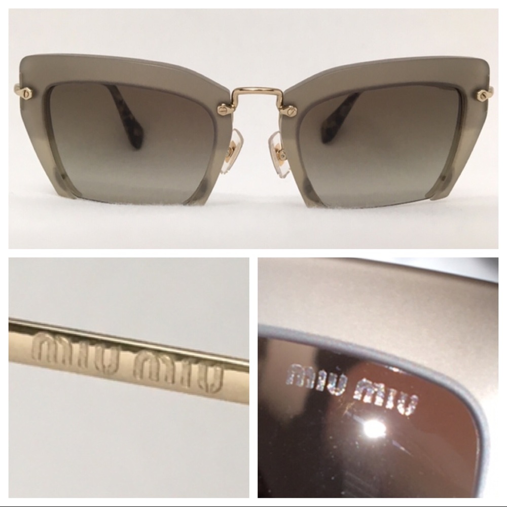 MIU MIU MU10QS Matte Beige/Gold UA9-4M1